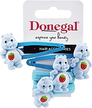 Fragrances, Perfumes, Cosmetics Hairclip & Hair Tie Set, FA-5663+1, blue - Donegal