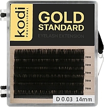 Fragrances, Perfumes, Cosmetics Gold Standard D 0.03 False Eyelashes (6 rows: 14 mm) - Kodi Professional