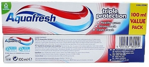 Toothpaste - Aquafresh Toothpaste Triple Protection — photo N2