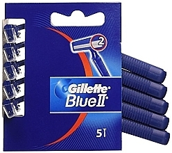 Disposable Shaving Razor, 5 pcs - Gillette Blue II — photo N1