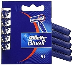 Fragrances, Perfumes, Cosmetics Disposable Shaving Razor, 5 pcs - Gillette Blue II