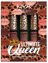 Fragrances, Perfumes, Cosmetics 3 Moisturizing Lip Gloss Set - NYX Professional Makeup Ultimate Queen Butter Gloss Nude Trio Limited Edition