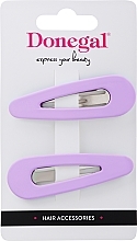 Hair Clips, FA-5671, purple, 2 pcs - Donegal — photo N1