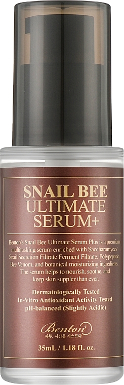 Concentrated Snail & Bee Venom Serum - Benton Snail Bee Ultimate Serum — photo N1