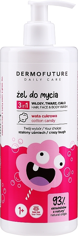 3-in-1 Hair, Face & Body Wash - DermoFuture 3in1 Cotton Candy Hair, Face & Body Wash — photo N2