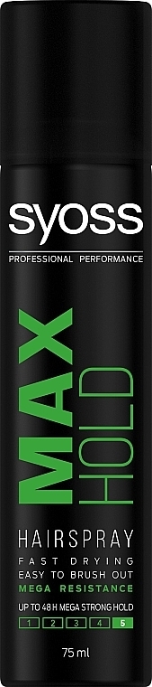 48H Maximum Strong Hold Hair Spray "Max Hold" - Syoss Styling Max Hold — photo N1