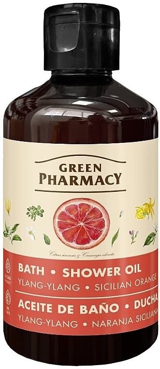 Ylang-Ylang & Sicilian Orange Bath & Shower Oil - Green Pharmacy — photo N1