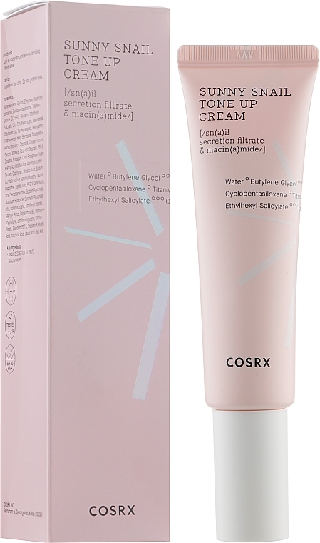 Snail Mucin & Niacinamide Face Cream - Cosrx Sunny Snail Tone Up Cream SPF 30 PA++ — photo N2