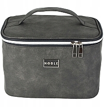 Fragrances, Perfumes, Cosmetics Eco-Leather Cosmetic Bag, grey - Noble A003