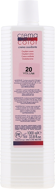 Cream Peroxide 20vol - Vitality's Crema Color — photo N1