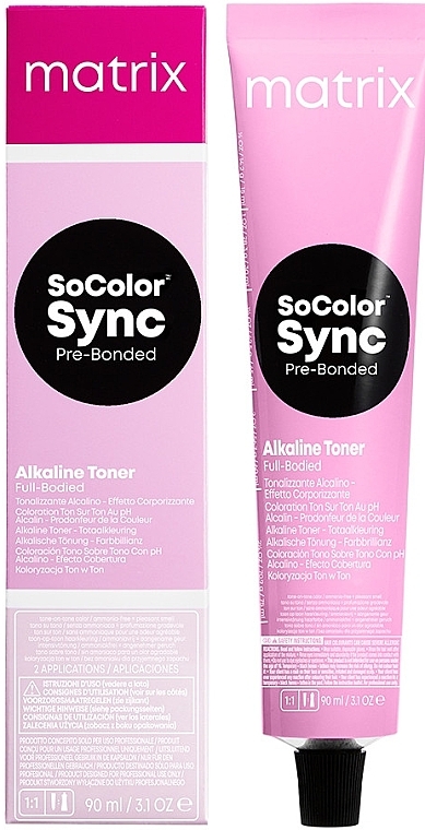 Ammonia-Free Hair Toner - Matrix SoColor Sync Alkaline Toner — photo N3