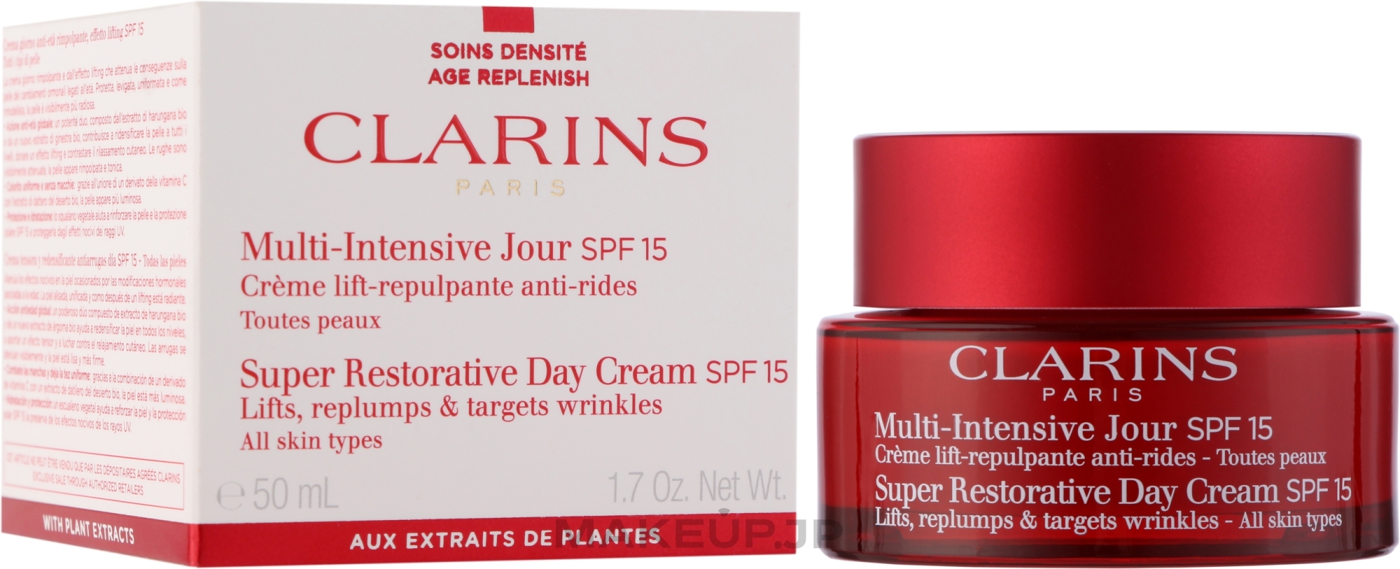 Face Cream - Clarins Multi-Intensive Jour SPF 15 Super Restorative Day Cream — photo 50 ml