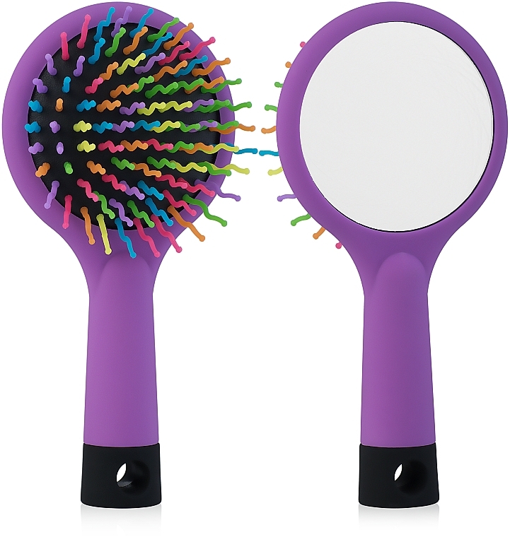 Volumizing Hair Brush "Rainbow Brush", fuchsia - Laskovaya — photo N3