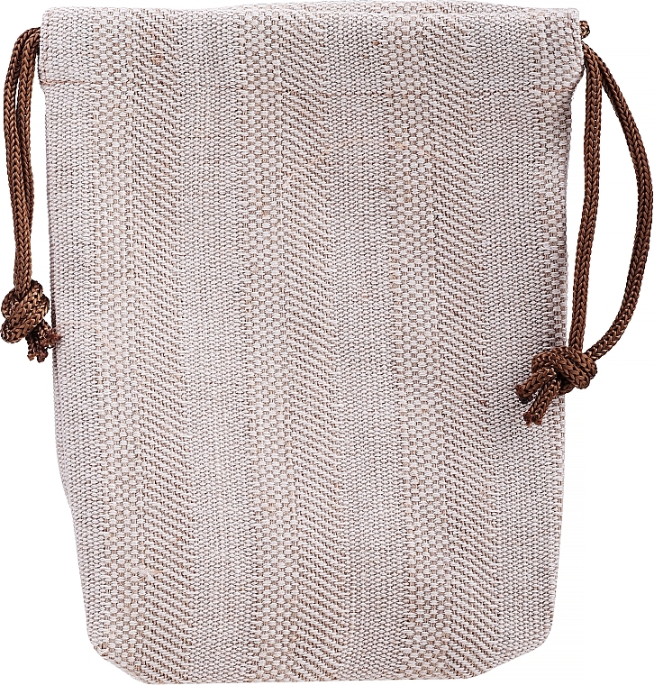 Makeup Bag 'Eco Sack', 99182, light beige, brown lace - Top Choice — photo N1