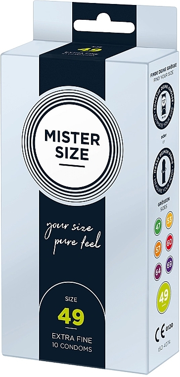 Latex Condoms, size 49, 10 pcs. - Mister Size Extra Fine Condoms — photo N2