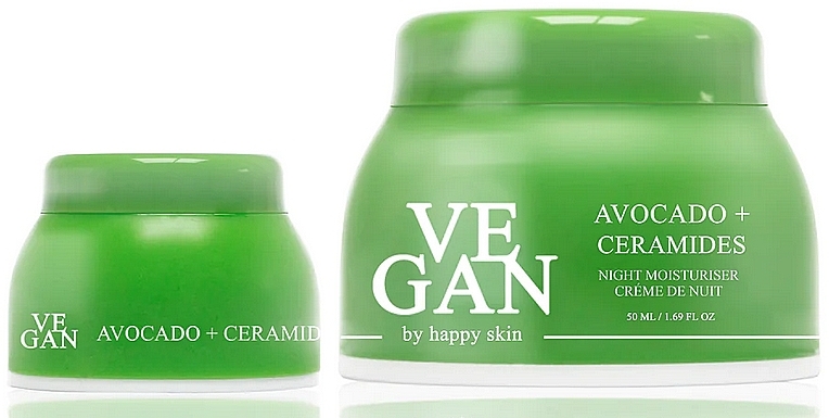 Set - Vegan By Happy Skin Ultimate Avocado + Ceramides Set (f/cr/50ml + eye/cr/10ml) — photo N1