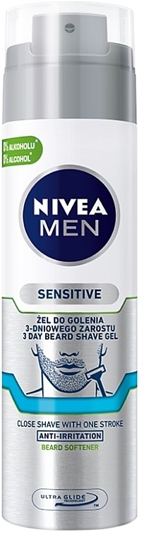 Alcohol-Free Shaving Gel for 3-Days Stubble - NIVEA MEN Sensitive — photo N1