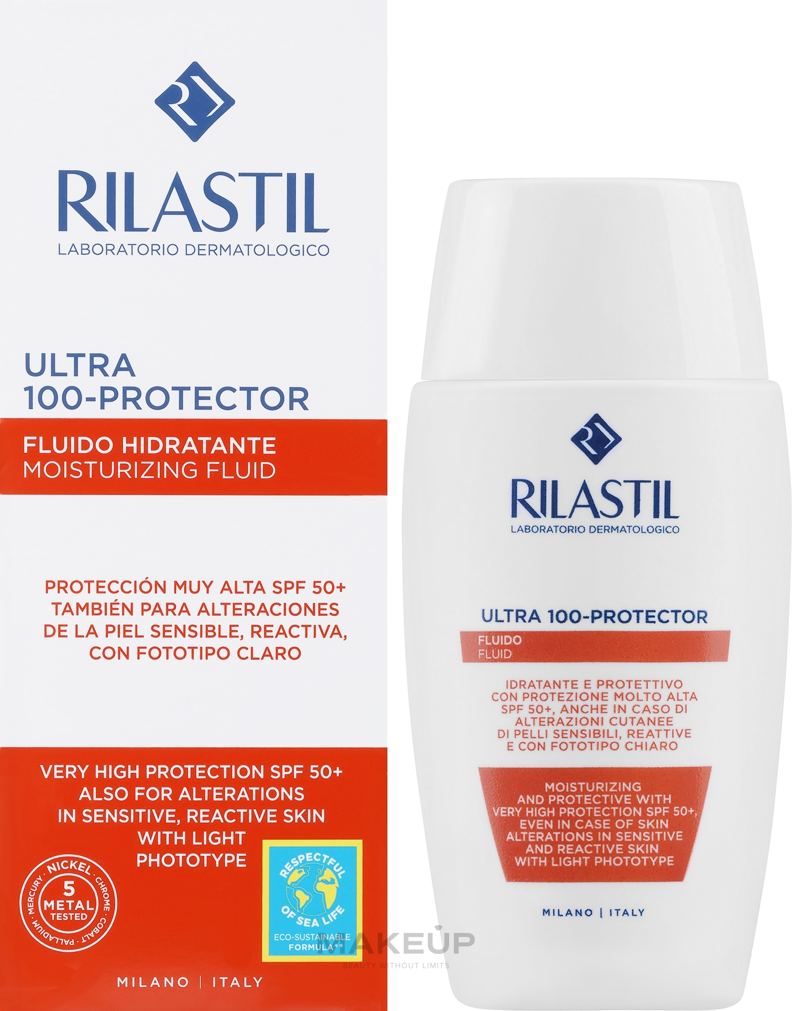 Face & Body Sun Fluid - Rilastil Sun System Rilastil Ultra Protector 100+ SPF50+ — photo 50 ml