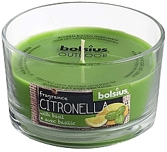 Fragrances, Perfumes, Cosmetics Scented Candle in Glass "Citronella Garden Basilic", 62/106 mm - Bolsius Candle