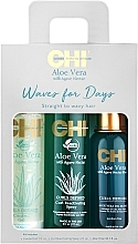 Fragrances, Perfumes, Cosmetics Set - CHI Aloe Vera Waves for Days Kit (h/gel/147ml + spray/177ml + h/oil/89ml)