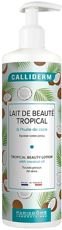 Body Lotion with Coconut Oil - Calliderm Tropical Beauty Lotion With Cococnut Oil — photo N1