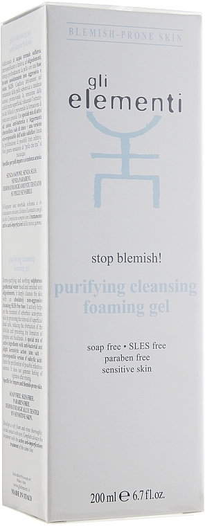 Face Cleansing Gel - Gli Elementi Purifying Cleansing Foaming Gel — photo N2