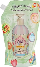 Fragrances, Perfumes, Cosmetics Baby Gel Soap 2in1 with Panthenol & Glycerin "Funny Sweets" - Shik Kids Happy Sweets (doypack)