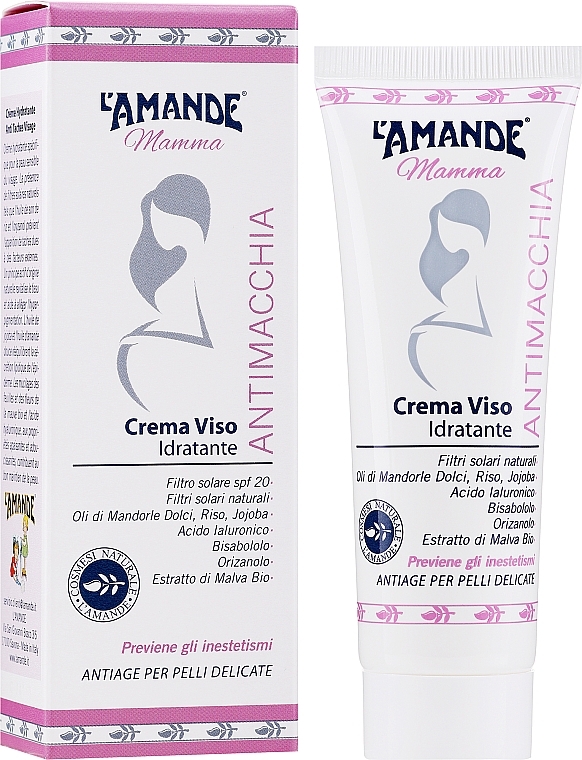 Moisturizing Face Cream - L'amande Mamma Moisturizing Face Cream Anti Spots — photo N2