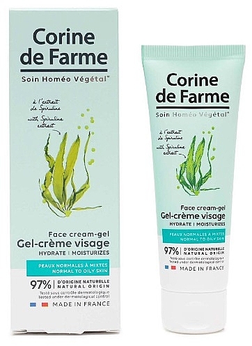 Spirulina Face Cream-Gel - Corine De Farme Spirulina Moisturizes Cream-Gel — photo N1