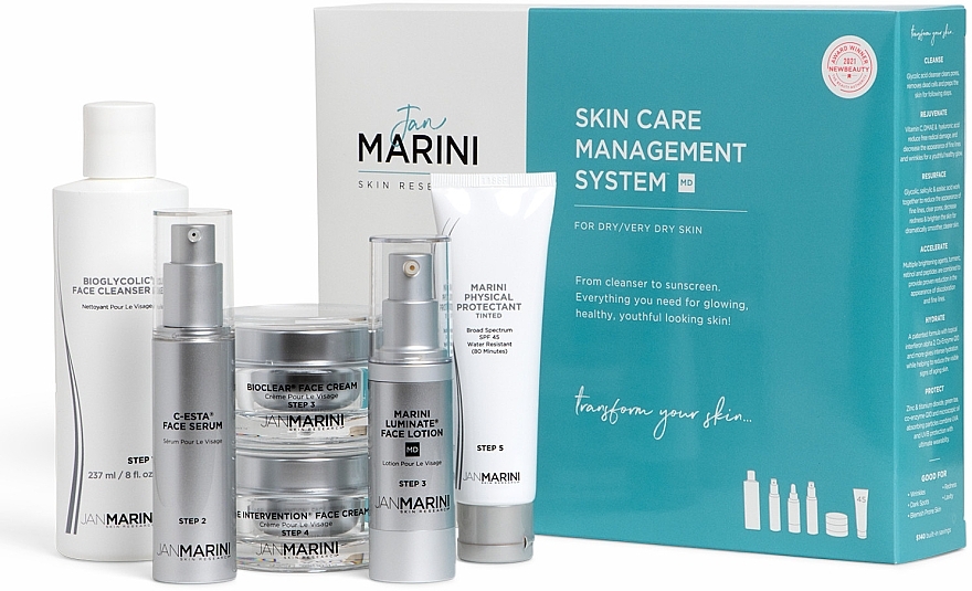 Set, 6 products - Jan Marini Skin Care Management System Dry/Very Dry Skin SPF 45 — photo N2