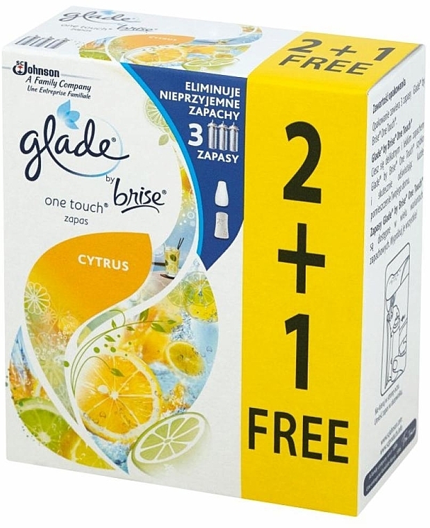 Lemon Mini Spray Refill, Pack of 3 - Glade Touch & Fresh Fresh Lemon — photo N1