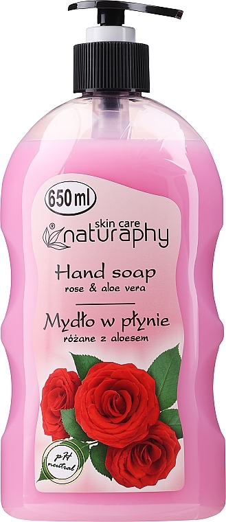 Liquid Rose & ALoe Vera Hand Soap - Naturaphy Rose & Aloe Vera Hand Soap — photo N1