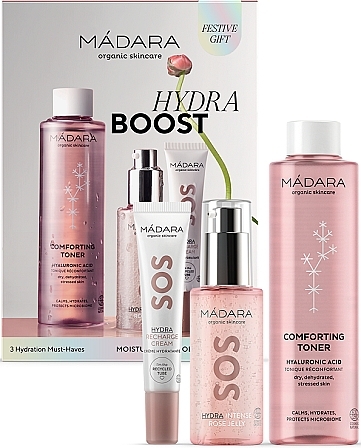 Set - Madara Cosmetics Hydra Boost Trio (f/ton/200ml + f/gel/75ml + f/cr/15ml) — photo N1