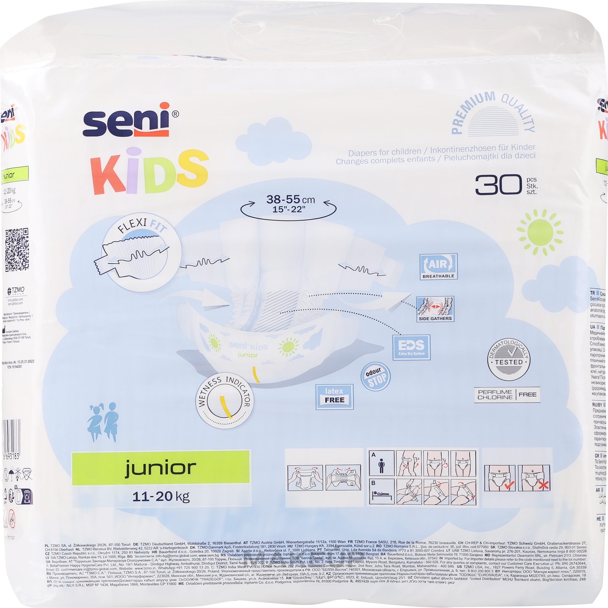 Kids Junior Diapers, 11-25kg - Art — photo 30 szt.