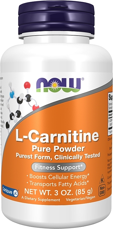 L-Carnitine Pure Powder - Now Foods L-Carnitine Pure Powdeer — photo N1