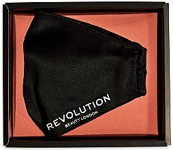 Protective Silk Face Mask, black - Makeup Revolution Re-useable Fashion Silk Face Coverings Black — photo N1