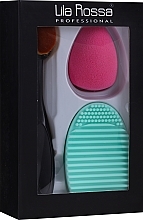 Fragrances, Perfumes, Cosmetics Makeup Set - Lila Rossa Set (makeup brush/1pc + sponge/1pc + brush cleaner/1pc)