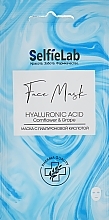 Fragrances, Perfumes, Cosmetics Sheet Face Mask with Hyaluronic Acid - Selfielab Face Mask Hyaluronic Acid