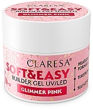 ネイル ビルダージェル - Claresa Soft & Easy Builder Gel UV/LED Glimmer Pink — photo N1