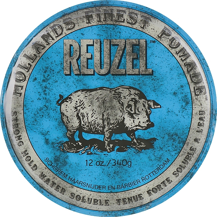 Hair Styling Pomade - Reuzel Blue Strong Hold Water Soluble High Sheen Pomade — photo N7