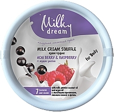 Fragrances, Perfumes, Cosmetics Body Souffle Cream "Acai & Raspberry" - Milky Dream