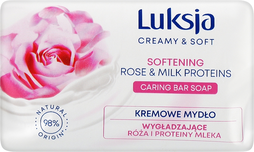 Softening Rose & Milk Protein Soap - Luksja Creamy & Soft Softening Rose & Milk Proteins Caring Bar Soap — photo N1