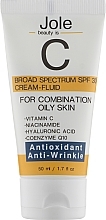 Fragrances, Perfumes, Cosmetics Light Face Sunscreen - Jole Antioxidant Fluid Sunscreen SPF 30 Cream-Fluid