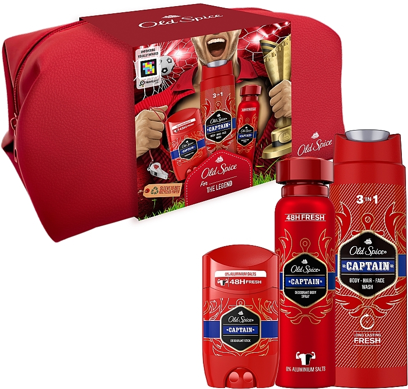 Set - Old Spice Captain (deo/50ml + sh/gel/250ml + deo/spray/150ml + bag) — photo N3