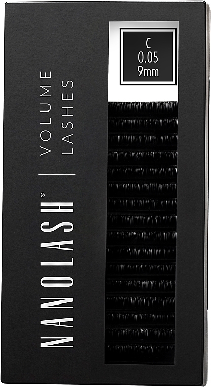 False Eyelashes C, 0.05 (9 mm) - Nanolash Volume Lashes — photo N3