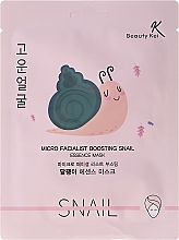Face Sheet Mask - Beauty Kei Micro Facialist Boosting Snail Essence Mask — photo N1
