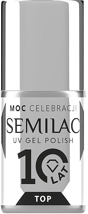 No Wipe Top Coat - Semilac 10Years Limited Edition Top No Wipe Sparkle Diamond — photo N1