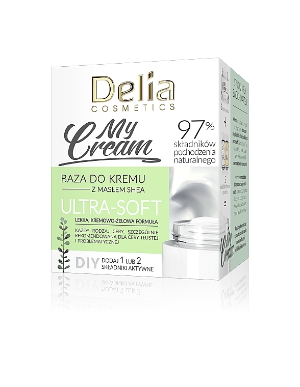 Face Cream Base - Oily & Combination Skin  - Delia Cosmetics My Cream Ultra-Soft — photo N2