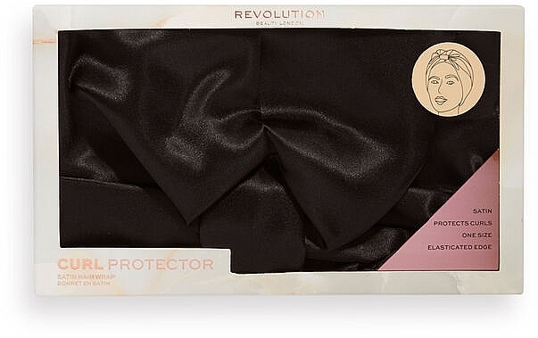 Satin Hair Wrap - Revolution Haircare Satin Hair Wrap Black — photo N2