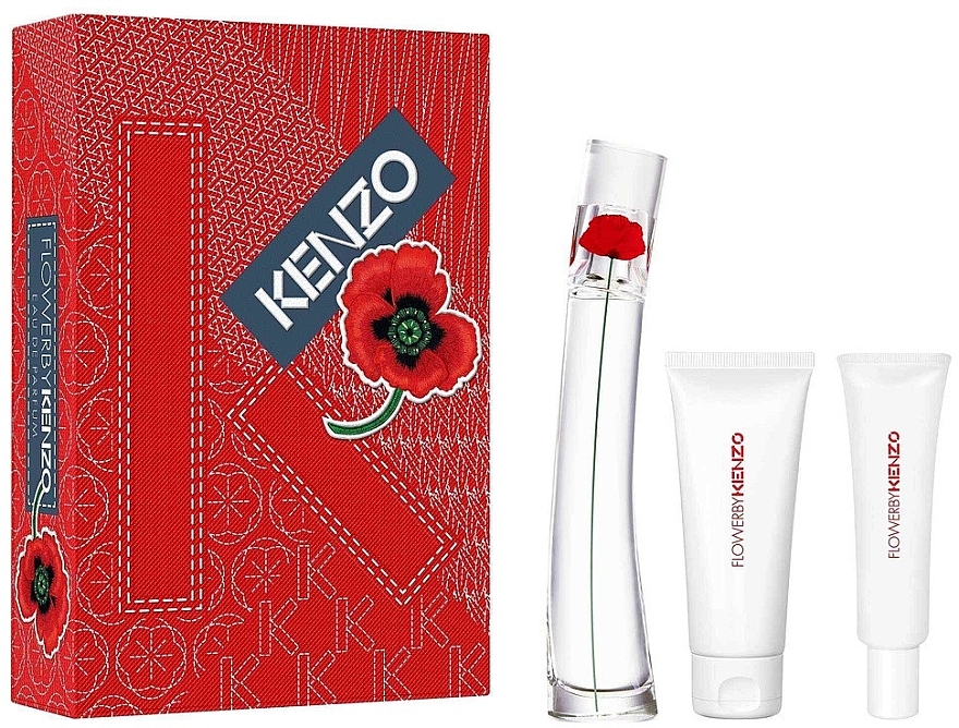 Kenzo Flower By Kenzo - Set (edp/50ml + b/milk/75ml+ h/cr/20ml) — photo N1